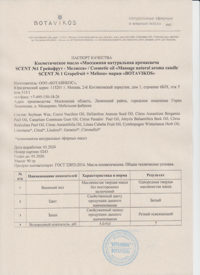 Паспорт №012024